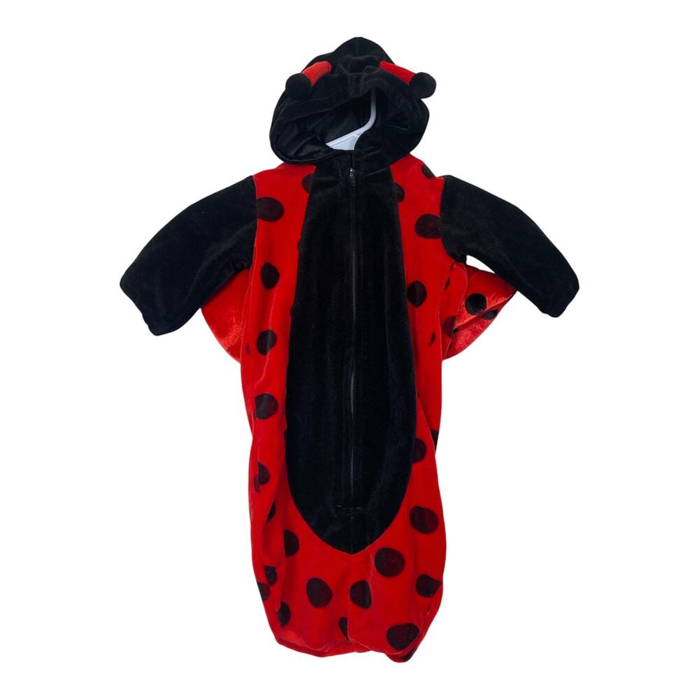 Mini wear Baby Ladybug Costume with Hoodie Antenna Red Black Size 0-9 mo